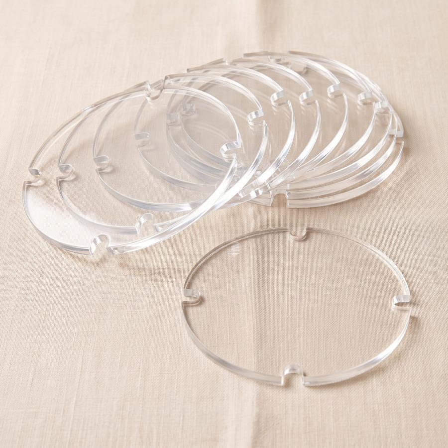 Zehn transparente Acryldeckel von DooRep