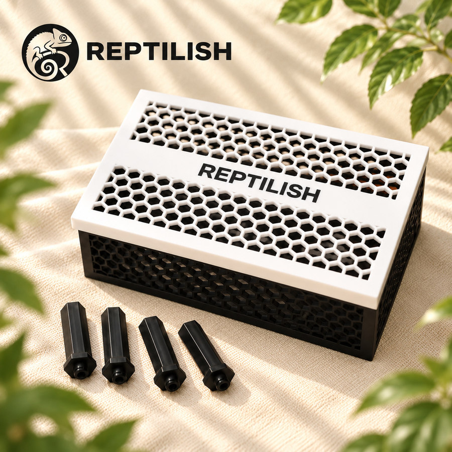Mating Mesh: Box und Deckel mit vier Twist-Lock-Standfüßen